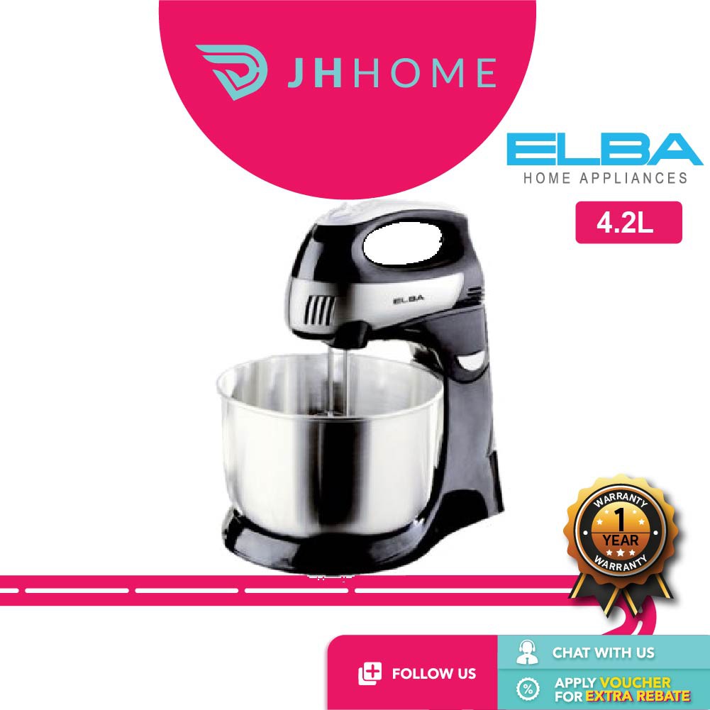 Elba S/Steel Bowl Stand Mixer (4.2L/300W) Self