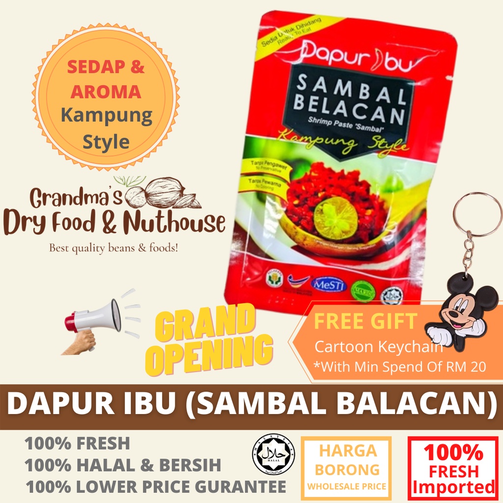 {GRAND OPENING) DAPUR ️IBU Travel Pack - Sambal Belacan & Ikan Masin Kampung Style
