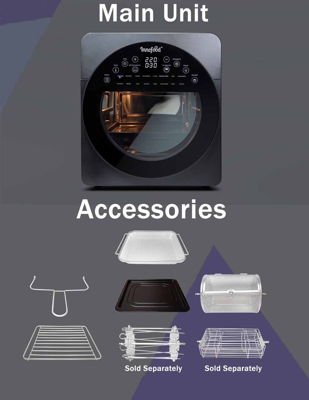 Innofood 14L Digital Air Fryer Oven