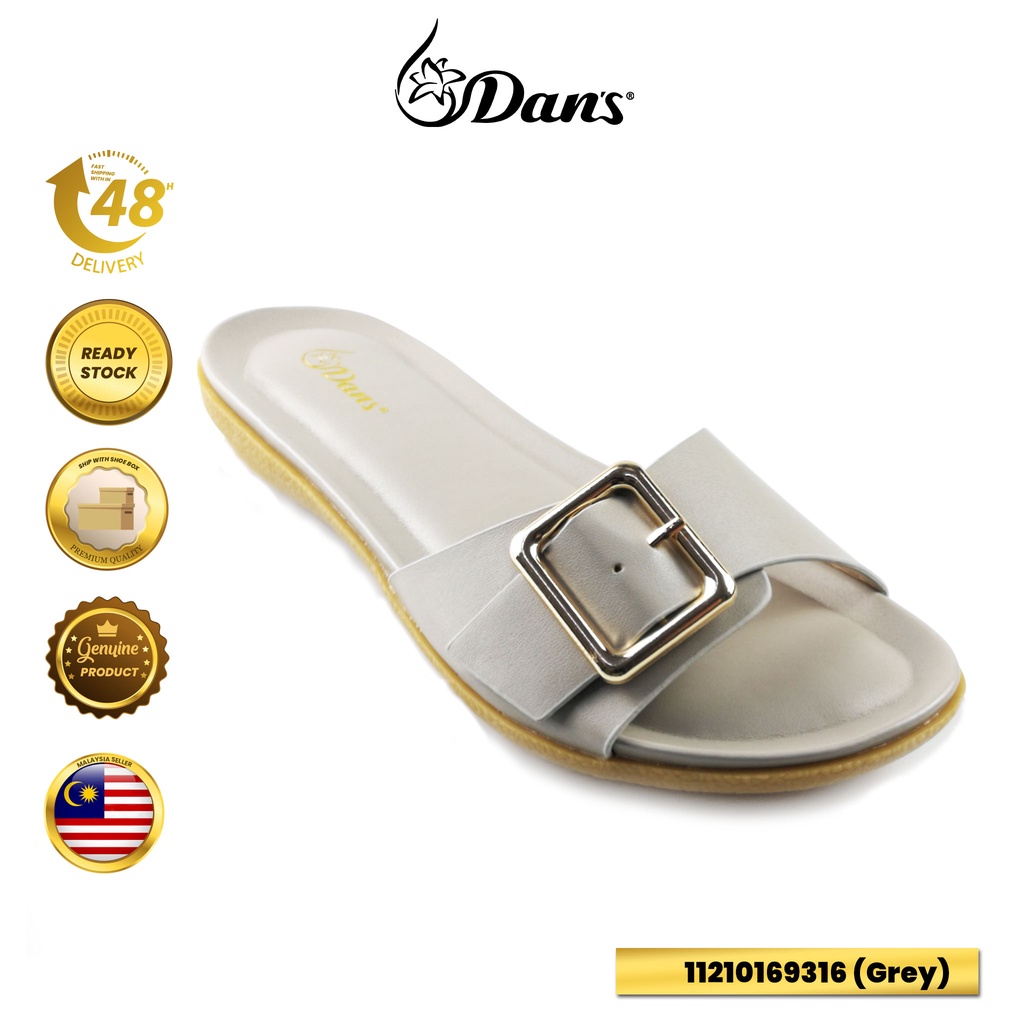 Dan's Selipar Ringan Wanita / Perempuan -  Hitam/Kelabu 11210169316 (B1,2,3)