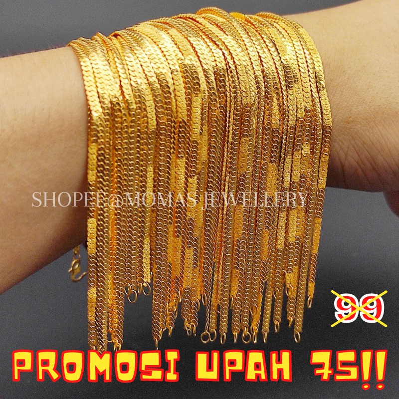 New Gelang Snake Skin Dewasa Bajet Emas 916 Tulen Rantai Tangan Emas 916 Tulen Rantai Tangan Kulit Ular Itali Emas Shopee Malaysia