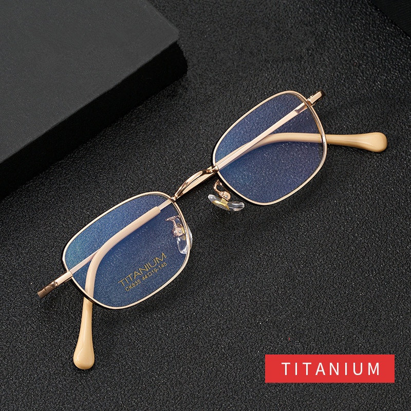 Pure Titanium Small Glasses Frame Women Business Full Frames Eyeglasses