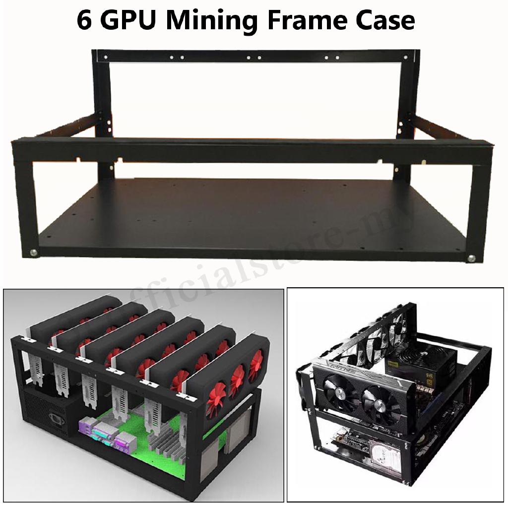 Crypto Coin Open Air Mining Miner Frame Rig Case up to 6 ...