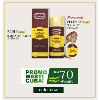 Kak Mimie Scrub Habbatus Sauda Dan Garam Bukit 200gm Shopee Malaysia