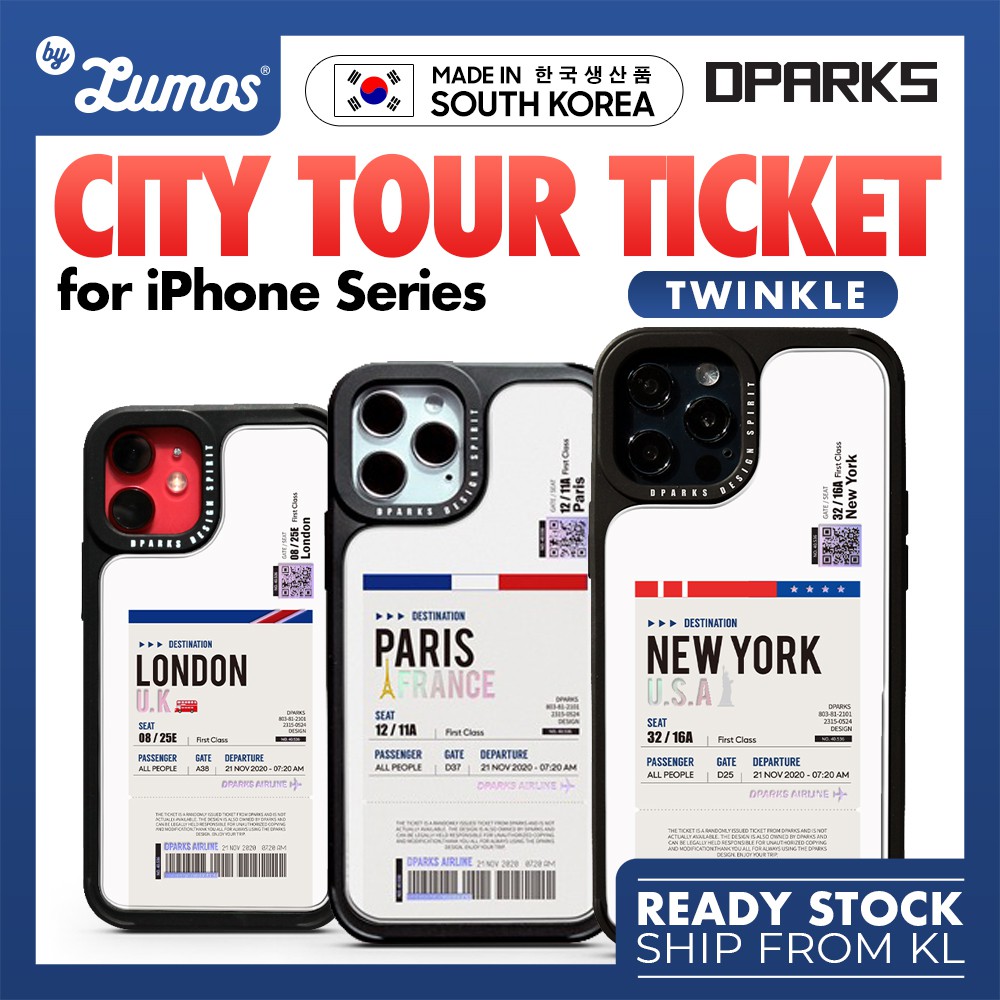 Dparks City Tour Ticket Twinkle iPhone 13 mini/13 Pro/13 Pro Max/ 12 mini/12 Pro/ 12 Pro Max Full Protective Phone Case