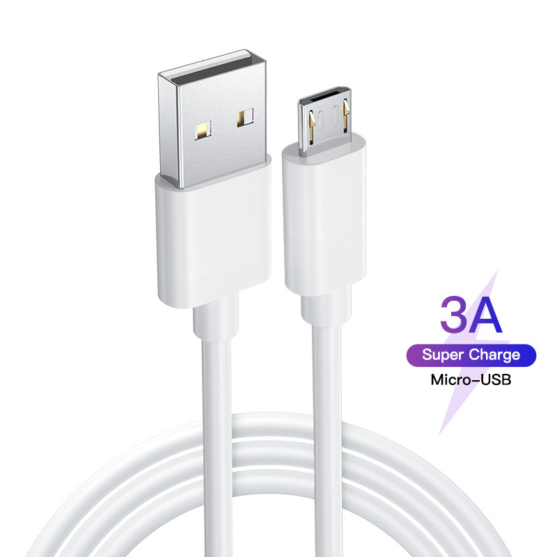 Android Charging Cable 3A 1M  Micro USB  Fast Charging Data Sync Cable Cord For Realme Xiaomi  Mobile Phone Cables