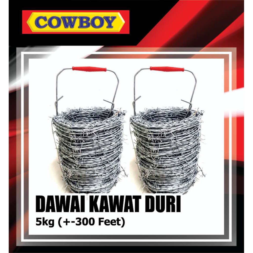  Dawai Kawat  Duri 5kg G I Barbed Wire 5kg 300 feet 