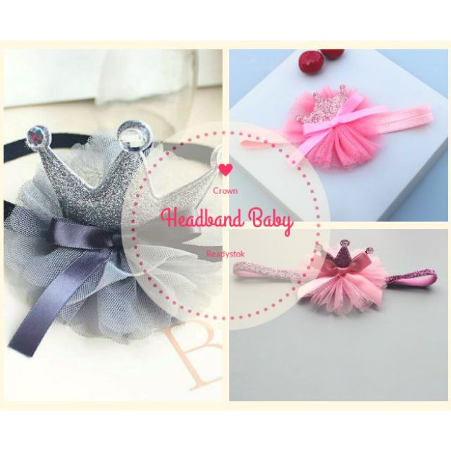 [Readystok Ship from Kelantan] Promosi Headband Baby Murah Girl Crown Design