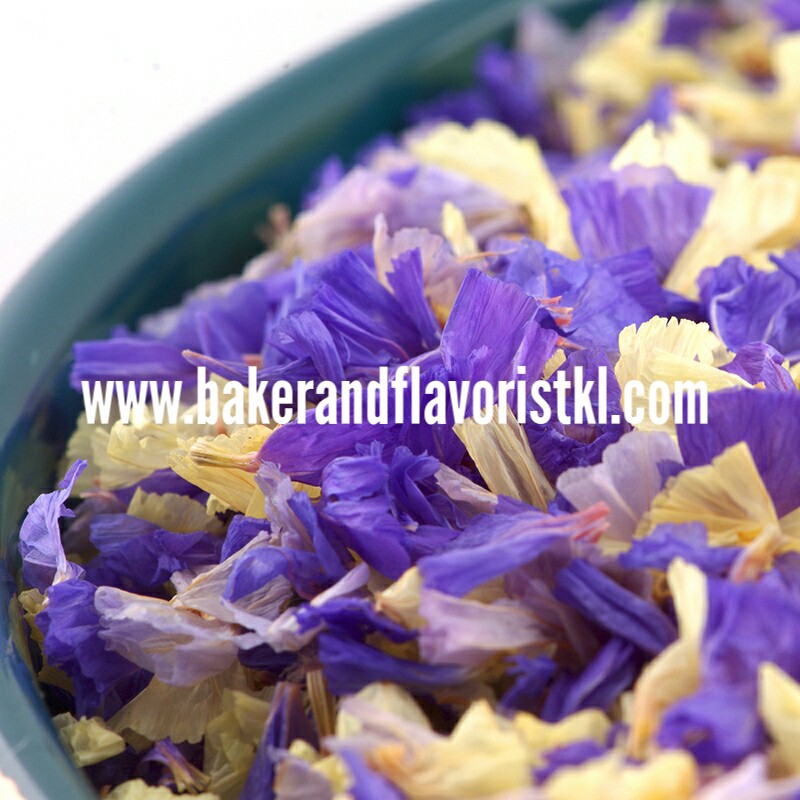 Blue statice petals mix 20g Myosotis Mixed edible flower cake