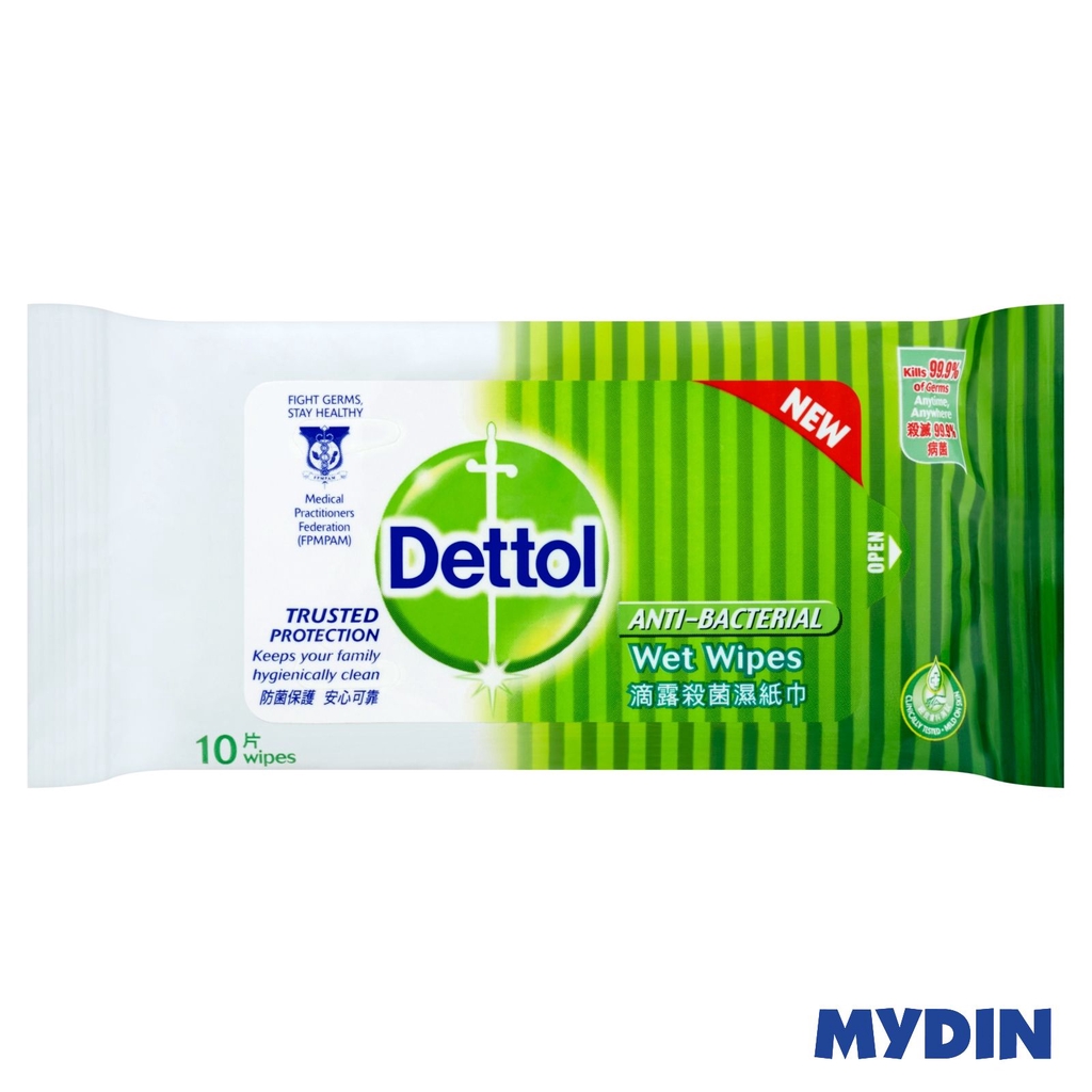 Dettol Anti-Bacterial Wet Wipes 10s