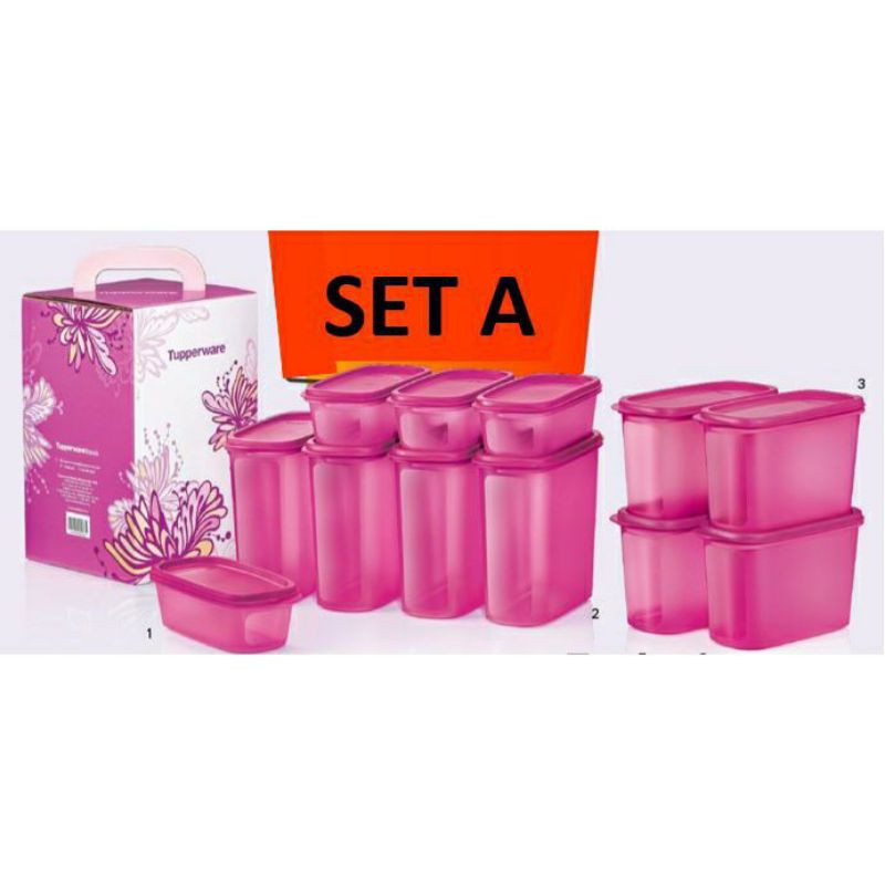 (READY STOCK)Tupperware smart saver oval set 8pcs or 12pcs