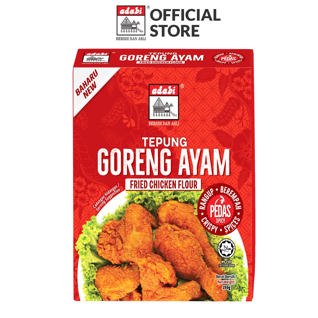 ADABI Tepung Goreng Ayam Pedas 100g