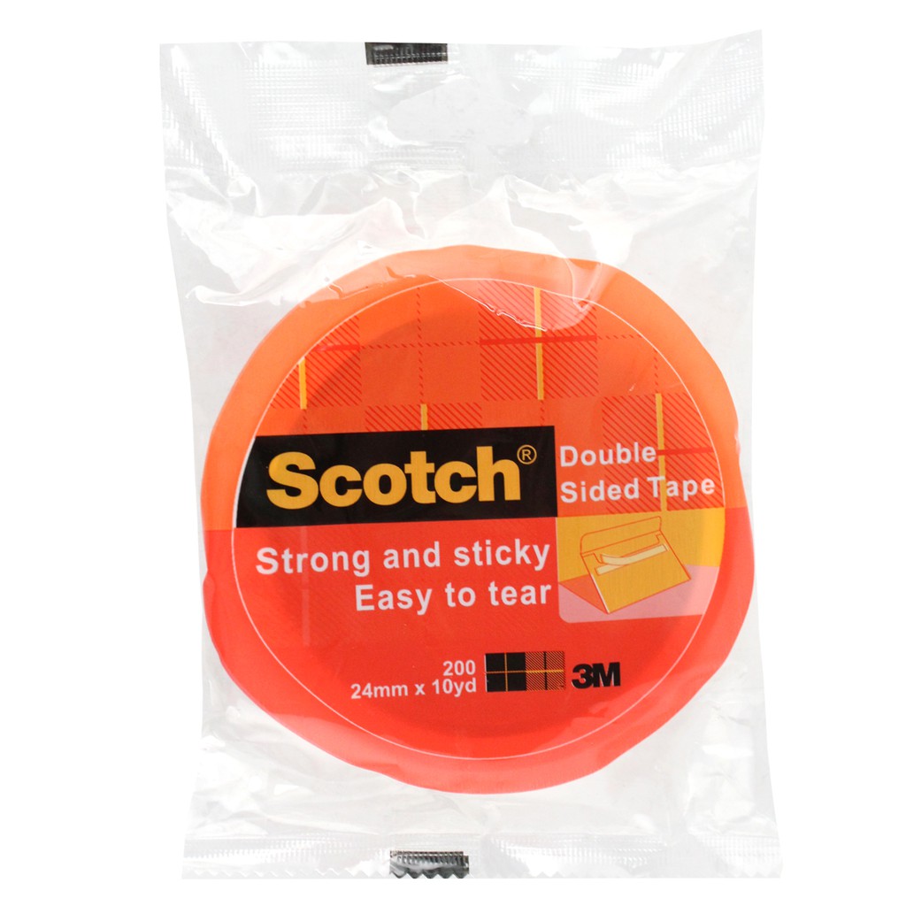 3M Scotch 200 Double Sided Tape 24mm x 10yrd