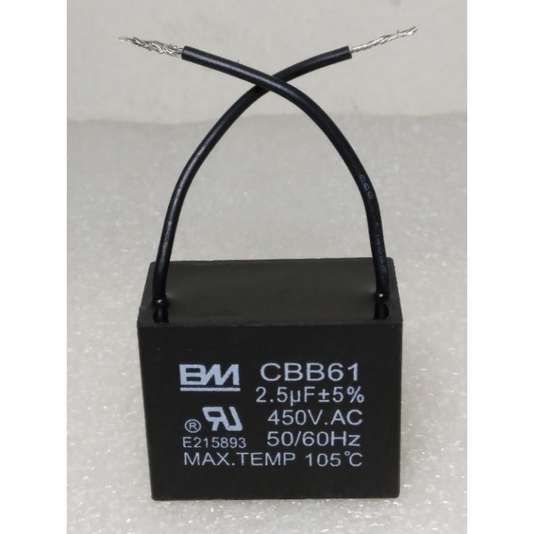 CBB61 CAPACITOR BM 2.5UF 450VAC KIPAS KAPASITOR (for All Brand Ceiling ...