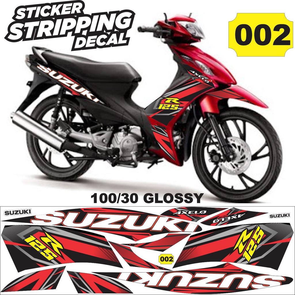 Sticker decal striping suzuki shogun axelo 125 2011 glossy Variation ...