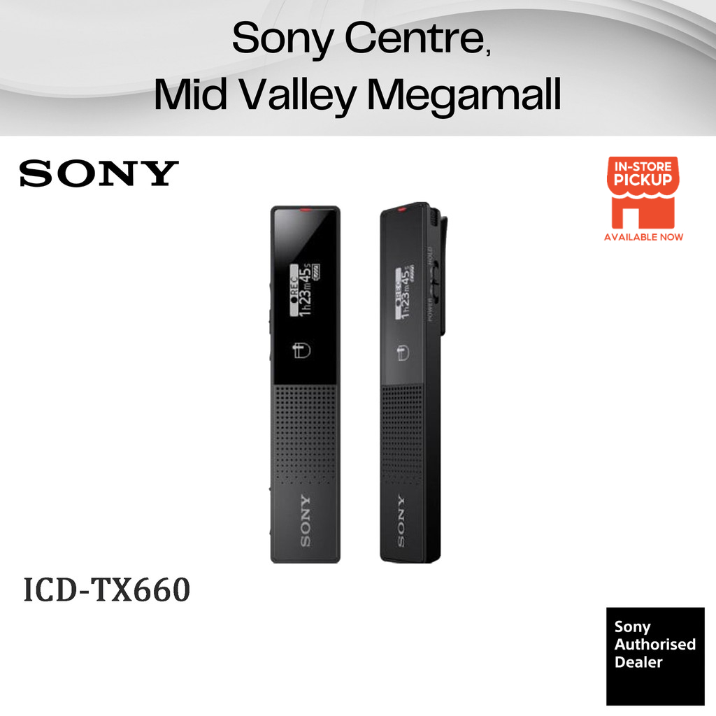 Sony Icd Tx660 Digital Voice Recorder Slim Light 16gb Shopee Malaysia