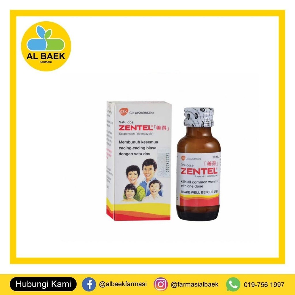 Zentel Deworming Ubat Cacing Tab Suspension Sirap Shopee Malaysia