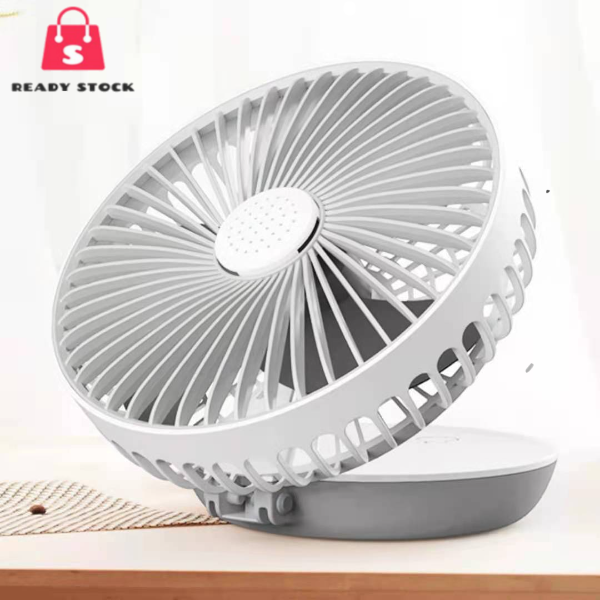 RSS_Rechargeable Fan Folding Intelligent Fan Desktop Fan (6inch) Aromatic USB Fan Kipas Pintar Lipat