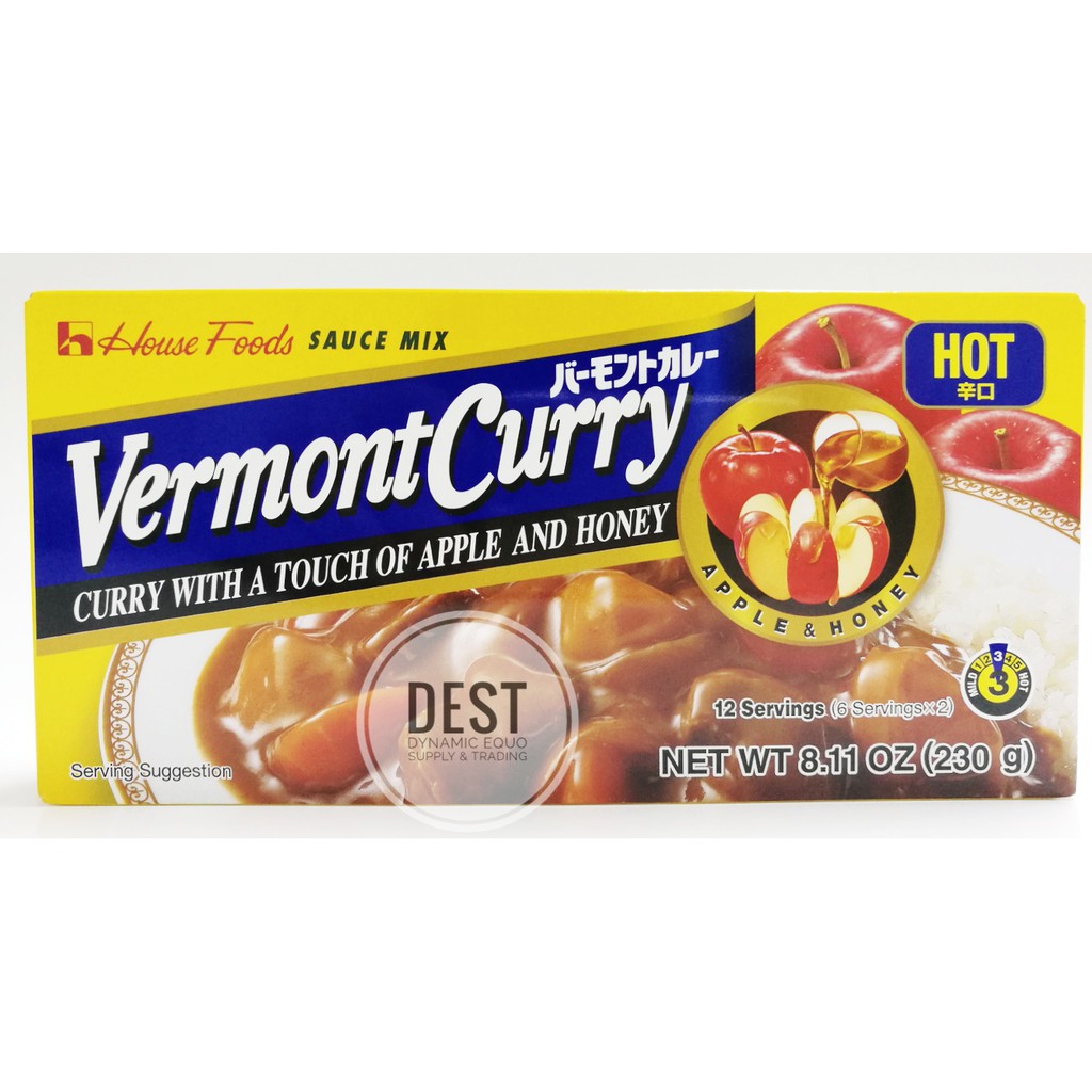 House Vermont Curry Sauce Mix 230g Hot Japanese Curry