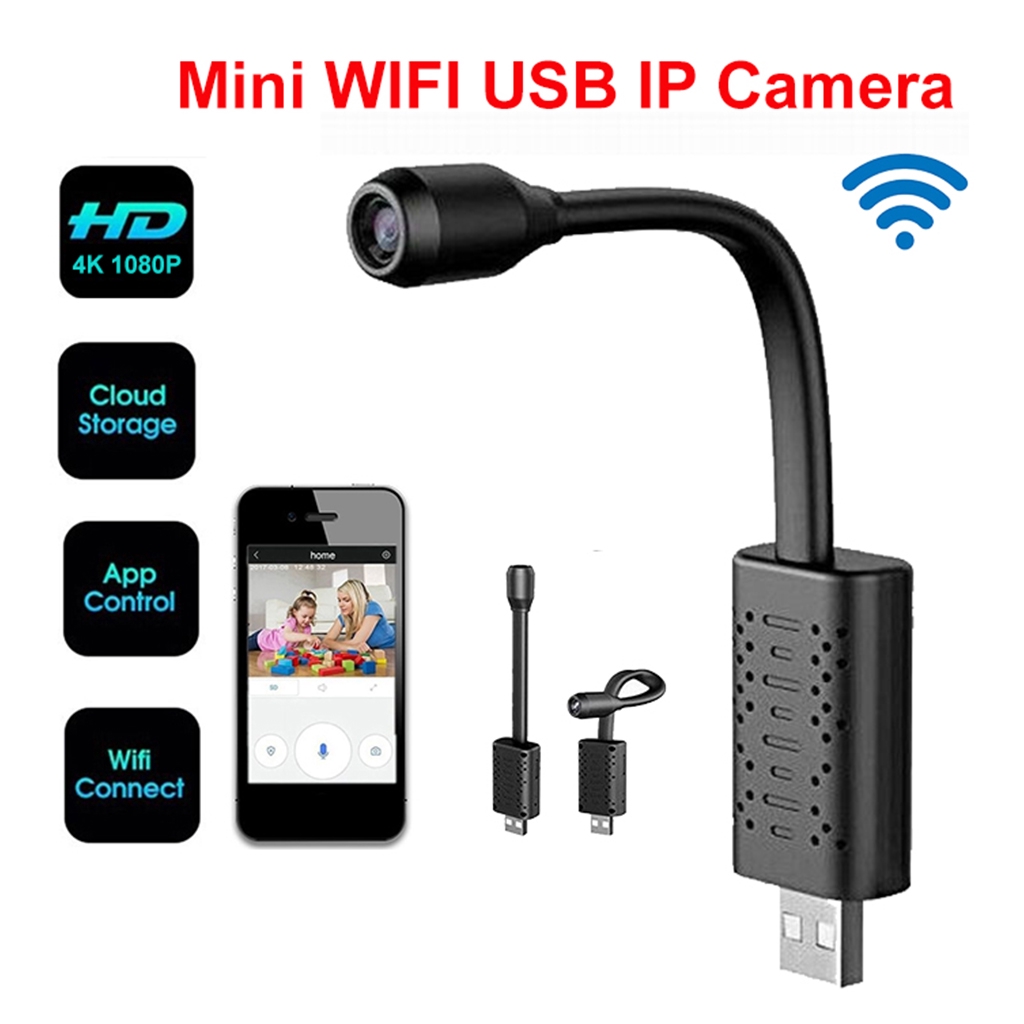 4k Hd Usb Mini Wifi Wireless Ip Hidden Spy Camera Phone Remote Control Plug And Play Shopee Malaysia