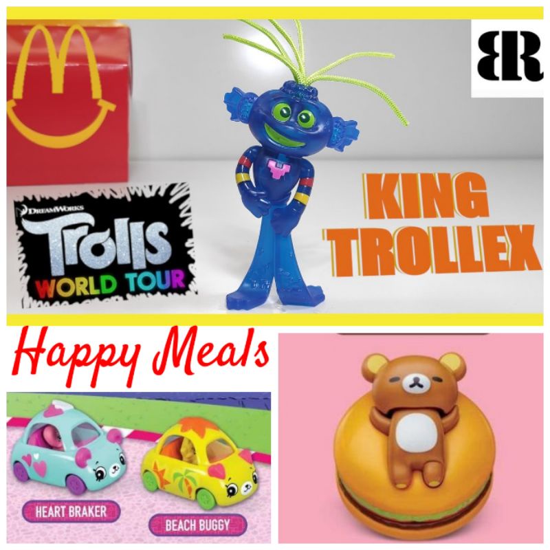 King Trollex, Rilakkuma, Super Mario Cube & Cute Car Mcd Happy Meals 