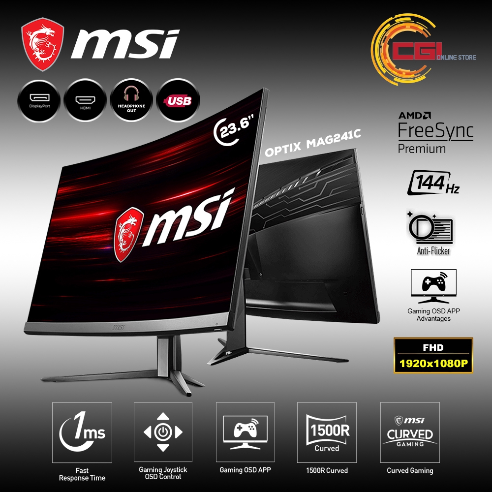 MSI OPTIX MAG C CURVED GAMING MONITOR HZ MS VA FHD Shopee Malaysia