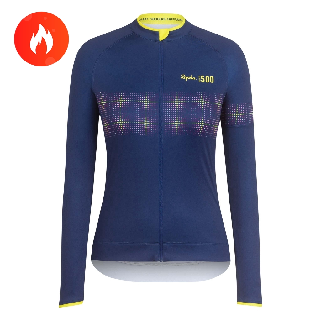 womens long sleeve cycling jersey