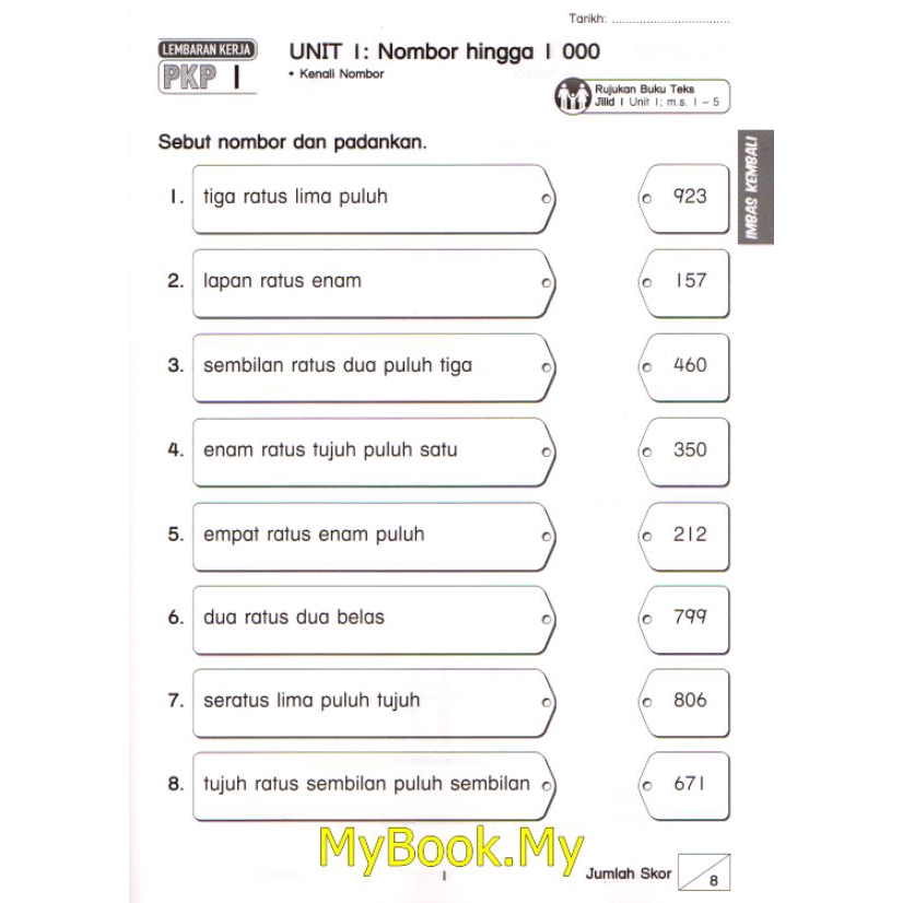 Myb Buku Latihan Lembaran Kerja Pkp Kssr Tahun 2 Bahasa Melayu English Matematik Sains Pend Islam Sasbadi Shopee Malaysia