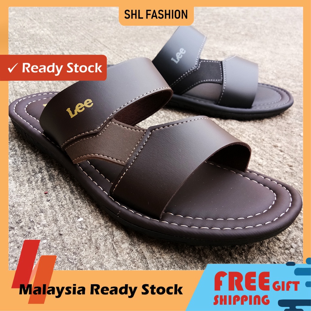 SHL Wholesale Men Slippers Kasut Selipar Kulit Lelaki Selipar Besar Lelaki Big Sandals【男士超大拖鞋】