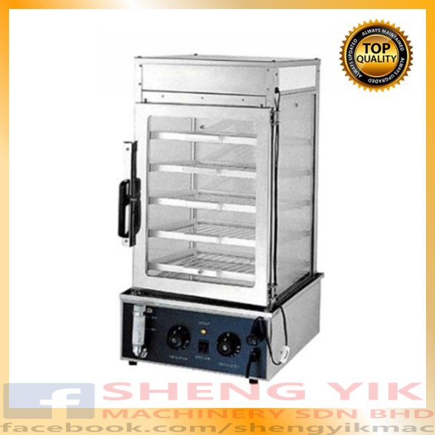 5 layer stainless steel food display warmer water power steamer case