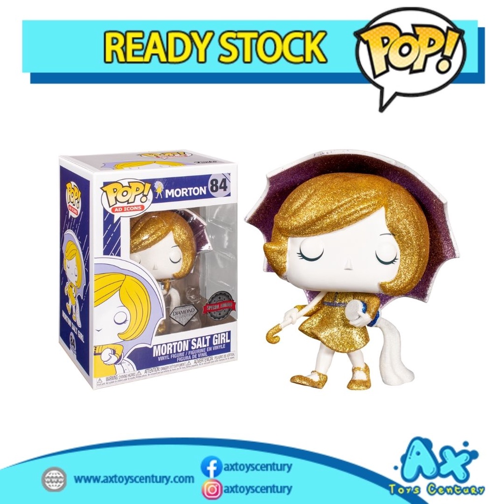 Funko Pop! AD Icons: Morton Salt Girl #84 Diamond Collection Special Edition 100% Genuine