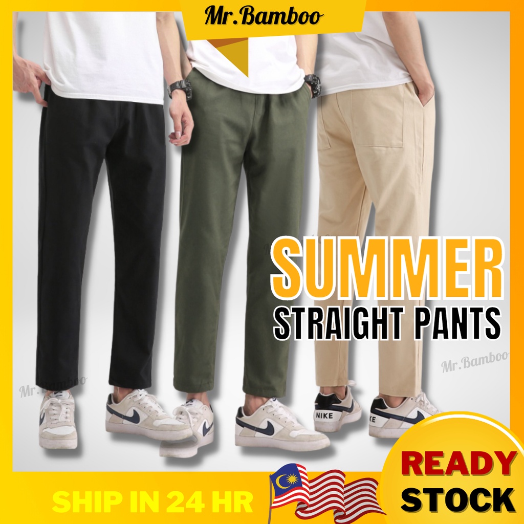 [M'sia Ready Stock]Men Chino Smart Casual Relax Pant Straight Outings ...