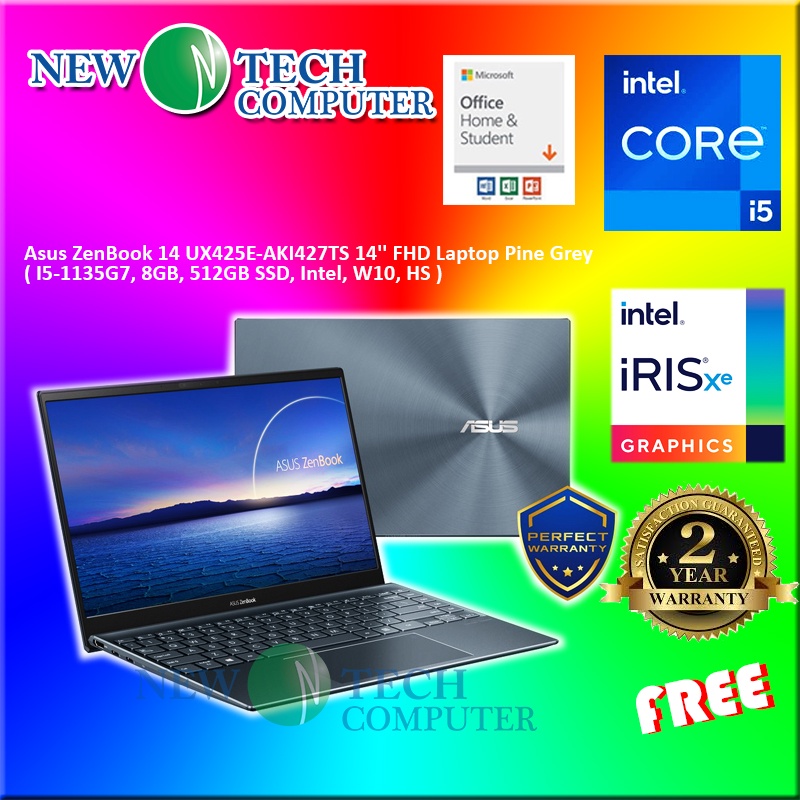 LAPTOP Asus ZenBook 14 UX425E AKI427TS GREY UX425E AKI477TS LILAC