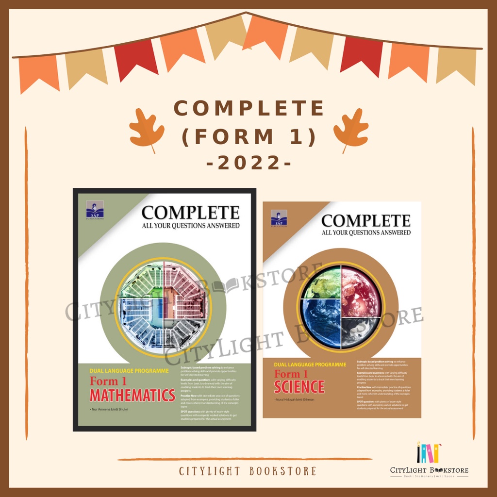 Featured image of [CITYLIGHT] Buku Latihan: COMPLETE – All Your Questions Answered DLP Tingkatan 1 Form 1 (2022)