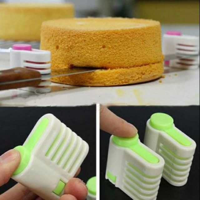 🇲🇾2pcs 5 Layers DIY Cake Bread Cutter Leveler Slicer Cutting Fixator Tools