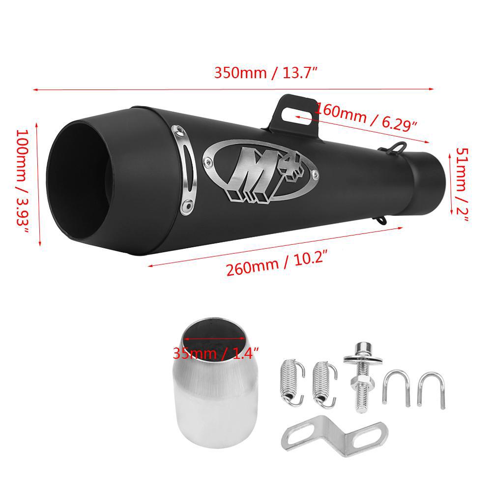Universal 51mm Motorcycle Exhaust Escape Muffler Pipe Shopee Malaysia