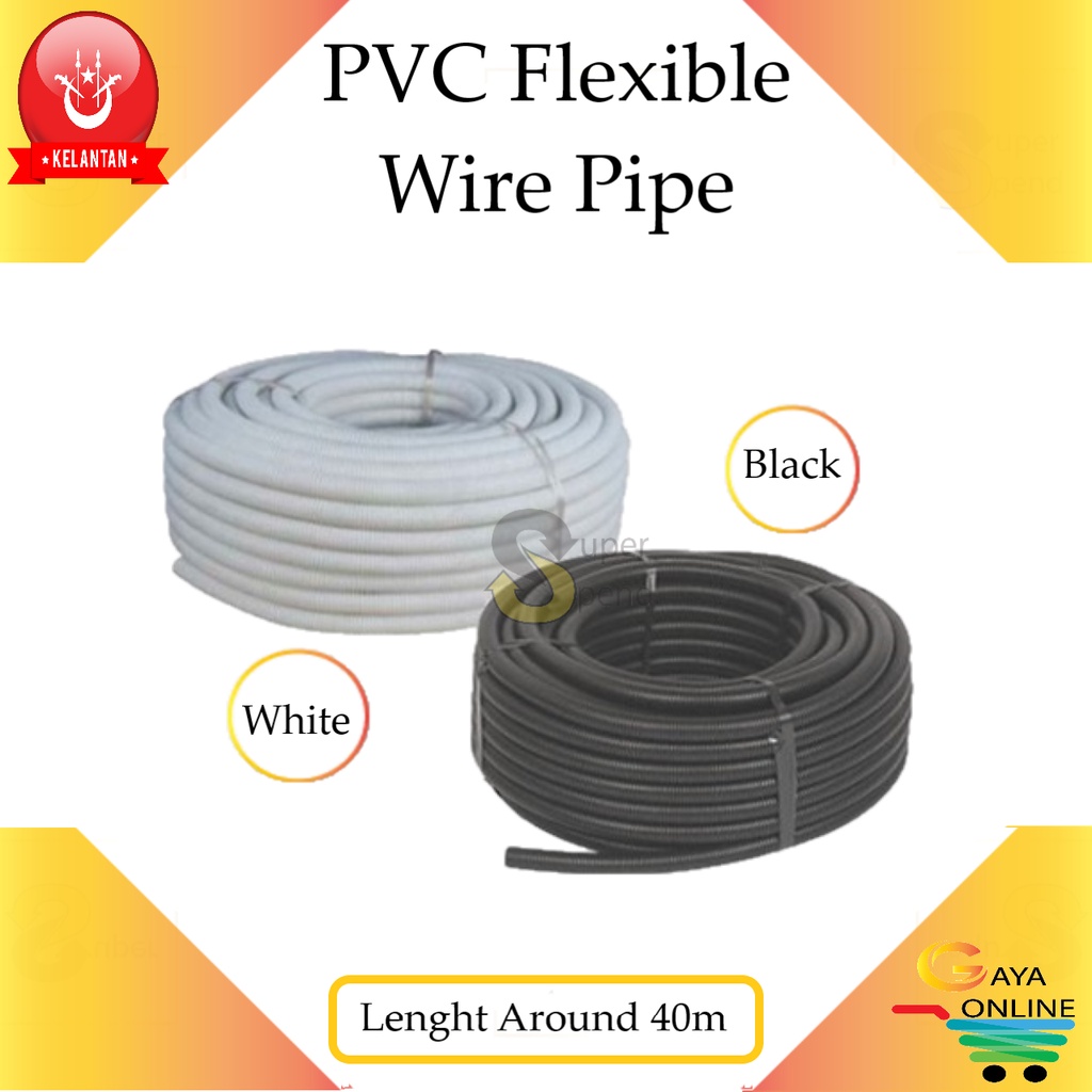 [ Roll ] 20mm / 25mm PVC FLEXIBLE TUBING CONDUIT / PVC CORRUGATED