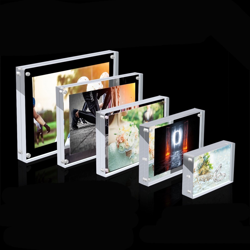 Multi-size Clear Acrylic Photo Frame Magnetic Picture Picture Holder Display Frame Table Sign Price Tag Label Paper