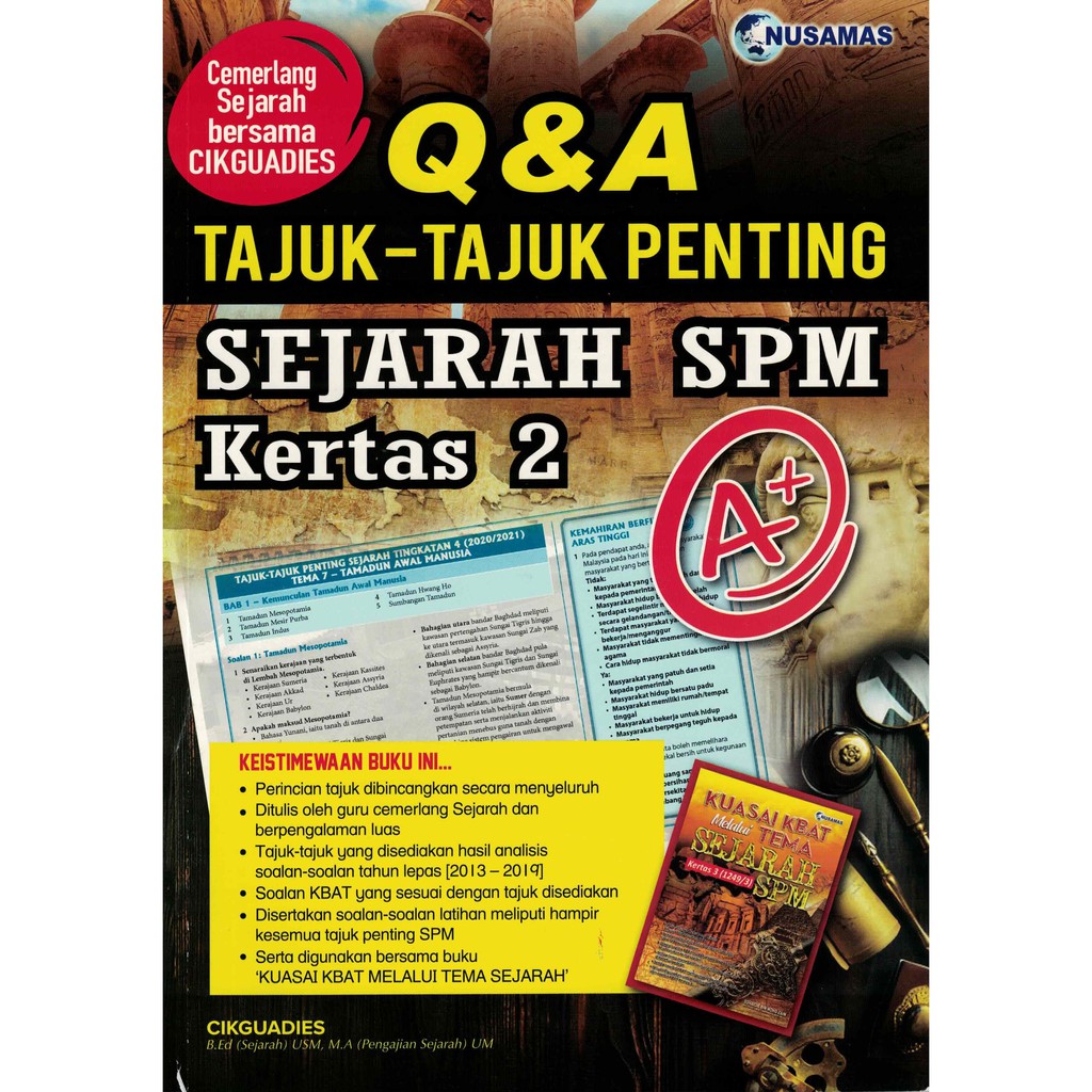 Nusamas Q A Tajuk Tajuk Penting Sejarah Spm Kertas 2 2020 Kbsm Shopee Malaysia