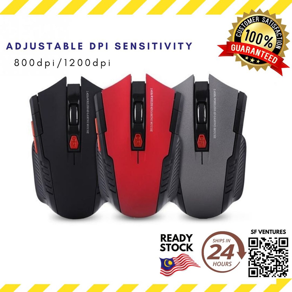 [Malaysia Stock!!] 2.4Ghz Gaming Wireless Optical Mouse High Precision