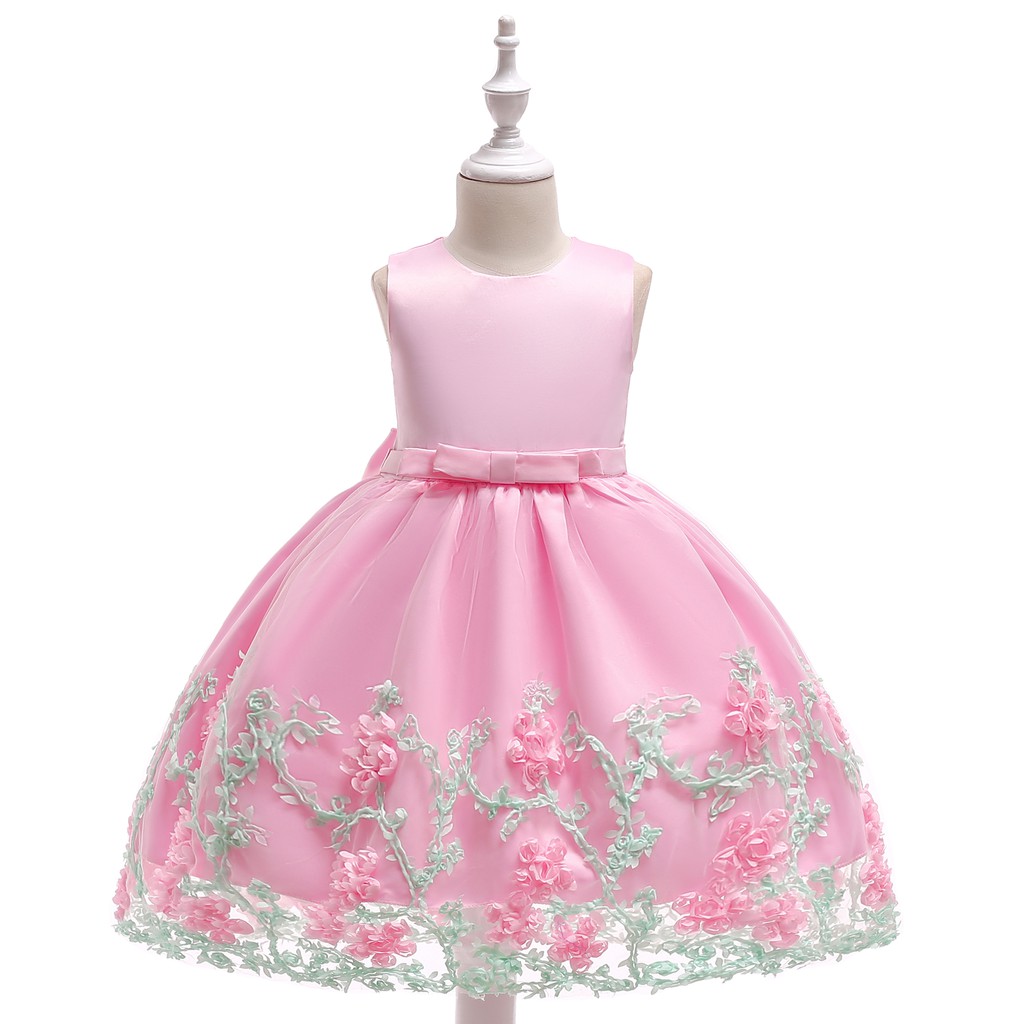 Pink Princess Dress Kids Fashion 