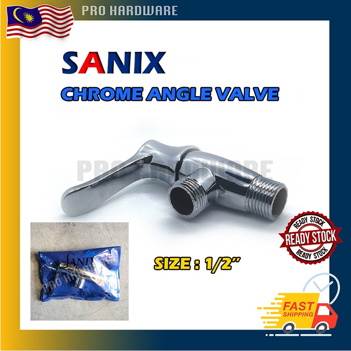SANIX ANGLE VALVE/CHROME BODY FINISHING SIZE 1/2inch LUXURY HIGH