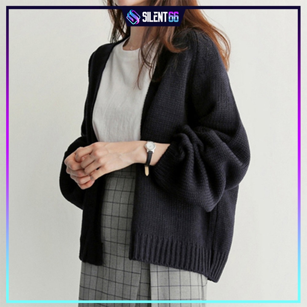 READY STOCK Casual Loose Long Sleeve Korean Knitted Cardigan - JANET