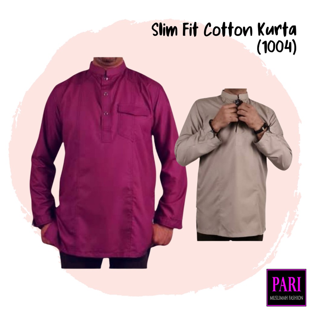 Buy Baju Raya Kurta Lelaki Dewasa Berkolar Kurta Cekak Musang Lengan Panjang Berpoket Slim Fit Butang Besi 1004 Seetracker Malaysia