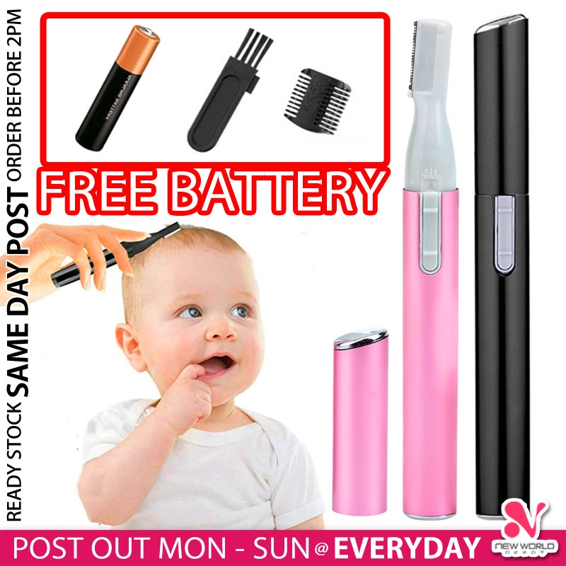 《 . 》Baby Hair Shaver Woman Safety Electric Eyebrow Clipper Knife Trimmer Pencukur Rambut Bayi 剃发刀 修眉器