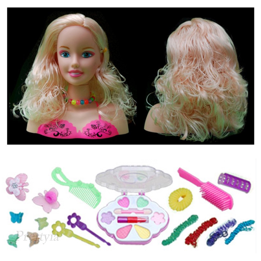 hair styling doll head toy