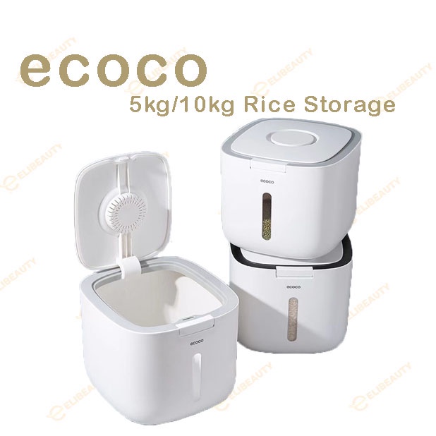 ELIBEAUTY ECOCO Rice Box 10KG Storage Rice Box Bekas Beras rice storage container bekas simpan beras