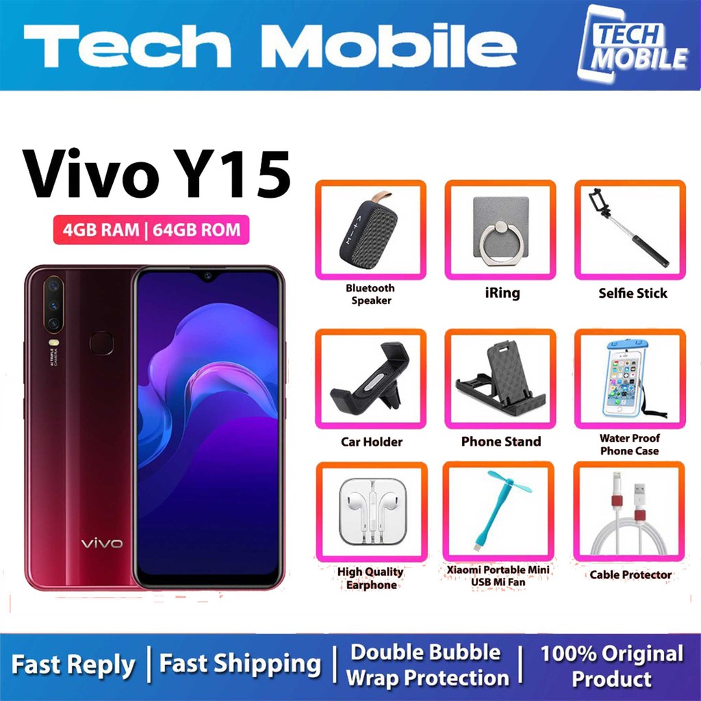 [ Ready Stock ] Vivo Y15 2020 Handphone ( 4GB + 64GB Rom