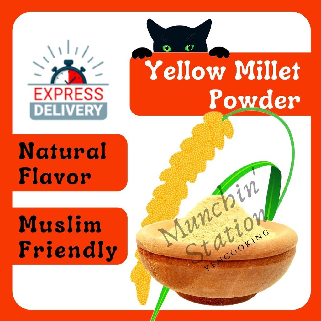 Gluten FREE Millet Powder Serbuk 小米 粉 100% Natural Baby Food Baking Cosmetic Beauty Facial Whitening Mask 烘培 食疗 面膜粉