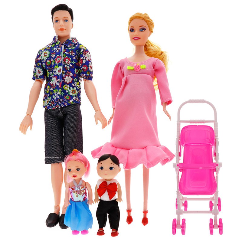 barbie doll family set